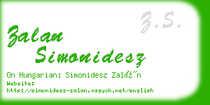 zalan simonidesz business card